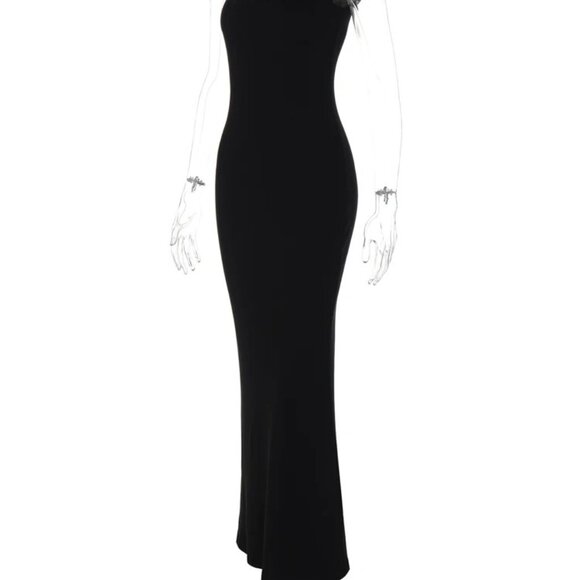 Women’s Black Bodycon Maxi Dress Sleeveless Tank Long Slim Fit Evening Party - Picture 11 of 12